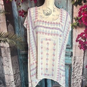 American Rag‎ Sheer Boho Blouse, size 0X, good used condition